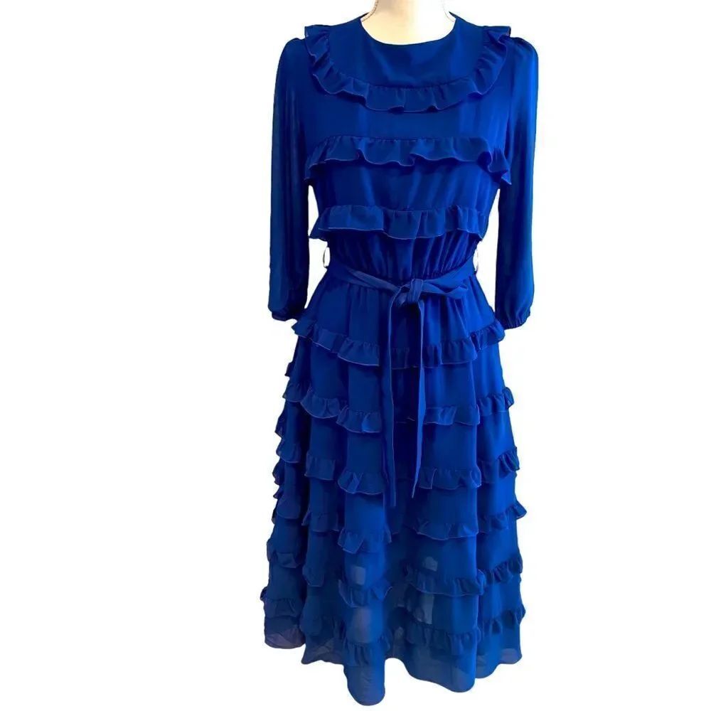Blugirl Bluemarine Ruffled Dress Italy US Size 4